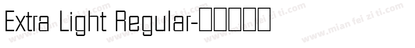 Extra Light Regular字体转换